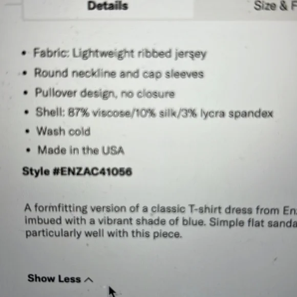 Enza Costa INTERMIX Ribbed Navy Bodycon T-shirt Dress S/M - Picture 10 of 10